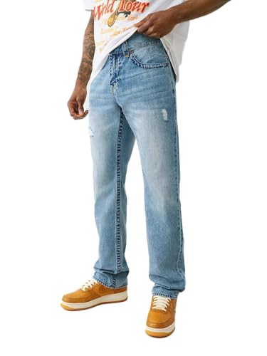True Religion Men's Ricky Straight Flap Jean, Medium Wash3