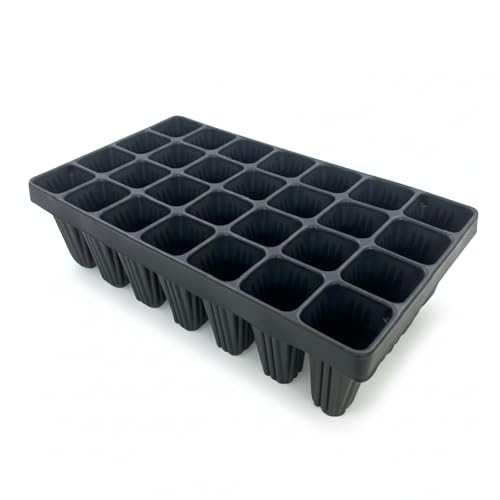 Oakland Gardens 28 Cell Root Trainer Tray Pack of 4 – Deep Plug Seed Propagation Tray – Reusable Plastic Rootrainer for Trees, Shrubs, Vegetables & Garden Use