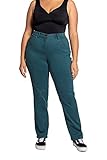 5-Pocket-Schnitt Ulla Popken Colorjeans Dunkles tannengrün 56 751321 74-56