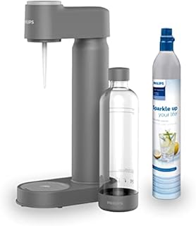 Philips GoZero Soda maker Lite ADD4901GR/10 , Grey, 1 L water bottle, CO2 cylinder for 60 L