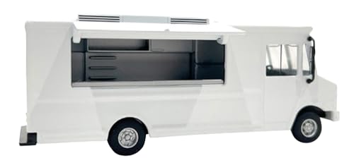 Modelo Food Truck 1:64 Color Blanco Ensamblado