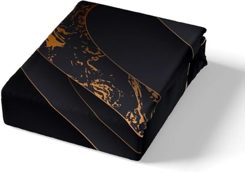 Parure de lit 3 pièces marbre 3d microfibre douce lavable pour fille et garçon
