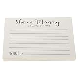 LIFKOME Elegante Gedenkkarten aus Papier 50 Stück Kleine Erinnerungskarten für Trauerfeiern und Gedenkgottesdienste