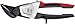 Bessey BESD39ASSL D39ASSL Left Shape and Straight Cutting Snips, Black/Red