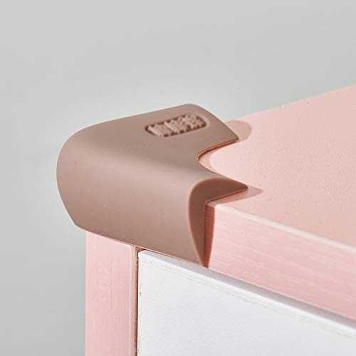Silicone Corner Protector Baby Proofing Furniture Guard, Coffee, 8 Counts