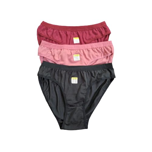 3Best Collection Women's Cotton Underwear High Waisted Full Coverage Ladies Panties Waistband and StayFresh Underwear (Pack of 3)