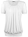 Timeson Womens Flattering Short Sleeve Scoope Loose Fit Stentchy Soft Top X-Large White