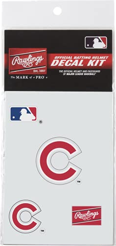 Rawlings MLB Authentic Baseball Helmet Decal Kit, Chicago Cubs