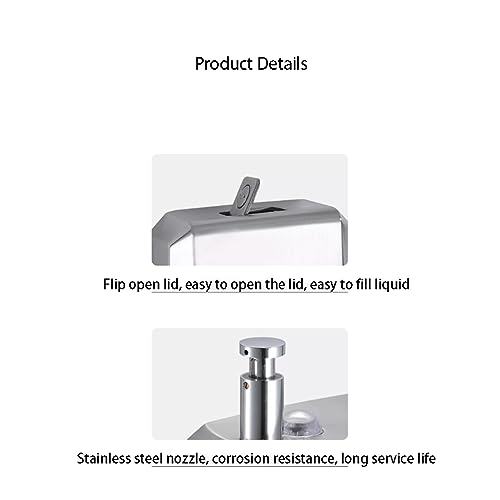 Shower Pump Dispenser Hotel soap Dispenser Wall-Mounted Stainless Steel Public Toilet Bathroom Shower Gel soap Dispenser Press Bottle High Capacity Hotel Bathroom Accessories4