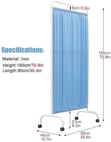 Foldable Medical Privacy Screen - Portable 6ft Room Divider for Clinics, Salons & Health Facilities, Mobile Standing Partition, 3-Panel Temporary Privacy Fence