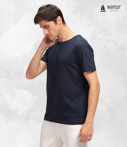 Image of Men T Shirt Cotton Round Neck | Solid Cotton Tee Half Sleeve | Breathable Casual T Shirt for Men | Stylish Round Neck Casual Wear | 12 Colors