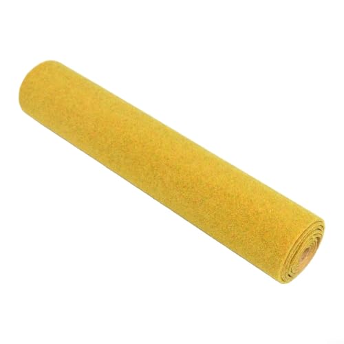 Gräslandskap mattor rullar för gör-det-själv sandbordslandskap och krigsspelprojekt (gul 33 x 100 cm)