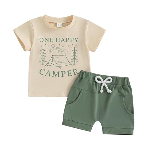 Baby Boy First Birthday Outfit Letters Short Sleeve Shirt Shorts ...