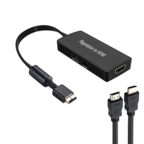 PS2 to HDMI Converter Adapter, PS2 HDMI Video Converter PS2 HDMI Converter with 3ft HDMI Cable for Sony Playstation 2/ Playstation 1/ Playstation 3 (PS2 & PS1& PS3) PS2 to HDMI Converter Adapter, PS2 HDMI Video Converter PS2 HDMI Converter with 3ft HDMI Cable for Sony Playstation 2/ Playstation 1/ Playstation 3 (PS2 & PS1& PS3)