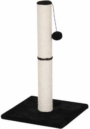 PetPals PP1055A Stilt Post Sisal Scratching Post with Toy, One Size, Black