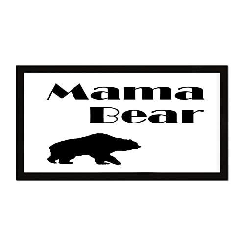 Panneau en bois à suspendre Mama Bear citation chambre et salle à manger 30x55 cm