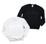 Up2ournecksinfabric - Bride and Groom Sweatshirt - Mr and Mrs - Bridal Shower Gift - Mrs Sweatshirt - New Mrs Gift - Groom Sweatshirt - Wedding After Party Outfit -  Up2ournecksinfabric LLC