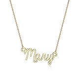 Turandoss Mary Necklace, 14K Gold Plated Name Necklace Mary Jewelry Gifts Gold Mary Name Necklace...