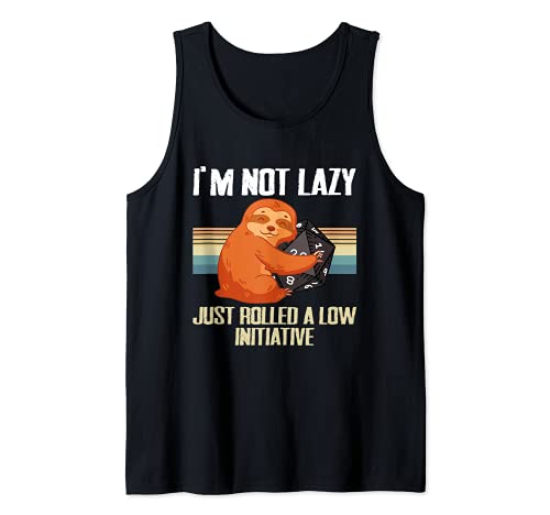 I'm Not Lazy Just Rolled A Low Initiative Funny Sloth Lover Camiseta sin Mangas