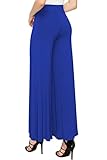 MBJ WB1104 Womens Wide Leg Palazzo Lounge Pants XL Royal_Brite