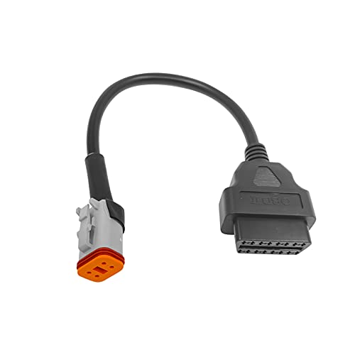 ZOETOOL Cable Adaptador de escáner de diagnóstico de Motocicleta de 4 Pines a OBD2, Compatible con Har Motorbike OBD de 16 Pines a 4 Pines para Leer información de diagnóstico del escáner