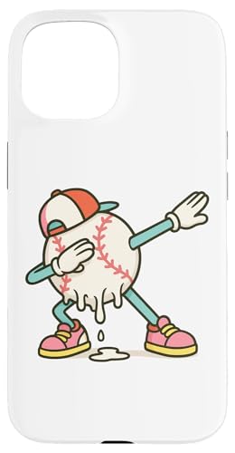 Baseball Ice Cream Drip Dabbing Funny Baseball Lover スマホケース iPhone 15 用