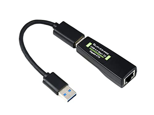USB 3.2 Gen1 to Gigabit Ethernet Converter, RJ45 Gigabit Ethernet 10/100/1000Mbps Network Standard, Driver-Free, Plug and Play, Support Win7 /8/8.1/10, Linux, Android, etc.
