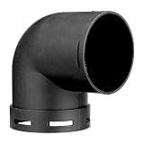 StandHeiz 60mm Luftführung Bogen 90 Grad Winkelstück für Standheizung kompatibel mit Webasto Eberspächer Dieselheizung Warmluftrohr Verbinder ABS Kunststoff Schwarz Zubehör