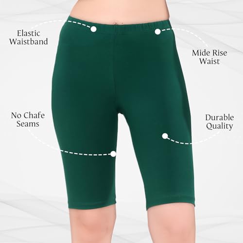 Image of TRASA Women's Cotton Fashion Biker Workout Cycling Shorts, Avialable Sizes: S,M,L,XL,2XL,3XL