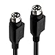 Fazvncv Lautsprecherkabel mit 4-poligem DIN-Stecker für R1700BT R1600TIII Lautsprecher, Hi-Fi-Sounddraht, Metallabschirmung, ABS-Gehäuse