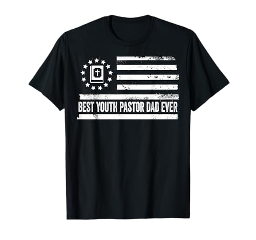 Youth Pastor Youth Minister Christian Jesus US American Flag T-Shirt
