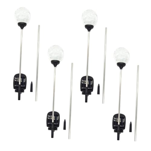 Lampe solaire change de couleur extérieur étanche piquet jardin boule verre noir