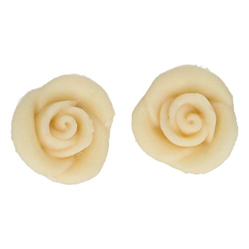 FunCakes Marzipan Dekorationen Rosen Weiß Set/6