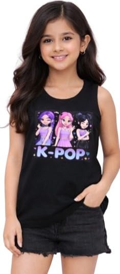 Image of Girls Sleeveless Graphic T-Shirts