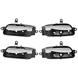 Interior Door Handles Set 4PCS, Front & Rear Inside Left Driver & Right Passenger Side Handle With Chrome Lever, Compatible with 2013-2017 Nissan Altima Pathfinder, Replaces# 80671-3TA0D 80670-3TA0D