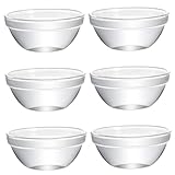 Garneck 18 Piezas Cuenco de pastel Bozai cuencos pequeños para condimentos mini tazones para bagatelas platos de porción plato de bocadillos tazones de vidrio cuencos de comida Transparent