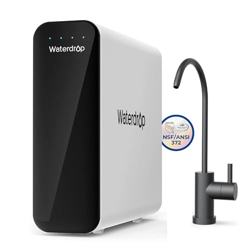 Waterdrop TSU 0.01μm Ultra-Filtration Under Sink Water Filter System, 3-Stage Tankless Undersink Water Filtration with Faucet, Smart Panel, Does not Lower TDS (??? ??), Drilling Required Mat