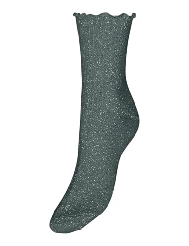 VERO MODA Femme Vmmagic Chaussettes À Paillettes Noos, Baume Green, Taille Unique EU
