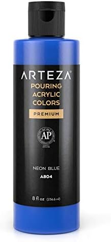 ARTEZA Acrylic Pouring Paint, 8 oz (236 ml), A703 Metallic Wine Red, High-Flow Acrylic Paint, No Mixing Needed, Paint for Pouring on Canvas, Glass, Paper, Wood, Tile, and Stones