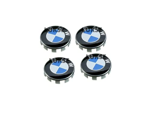 LUKSE REF0193 Tapas centrales para Rueda de 68 mm compatibles con Serie 1, 3, 5, 6, 7, X1, X3, X5, X6, Z3, Z4, Z8 Emblema 68 mm para Centro de Rueda E46, E53, E70, E96, E90, E92, E93 Cover