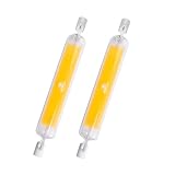 KIMROO 15W 118mm R7S LED Bulbs(2 Pack) 150W Halogen Equivalent J-Type 120V Dimmable T3 R7s Base Double Ended Flood Light 6000K Daylight White for Landscape Light (White)