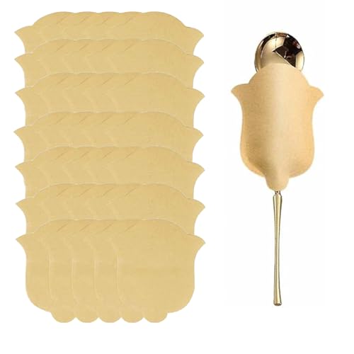 BGCYEGD kraft paper spoon sleeve,kitchen gadgets,Portable Tableware Paper Sleeve,Takeout Supplies Spoon Paper Pockets Packaging Sleeve(100 Pieces)