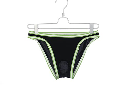 COMLIFE Mens Ice Silk Low Rise Triangle Underwear Hollow Out Open Front Bikini Briefs2
