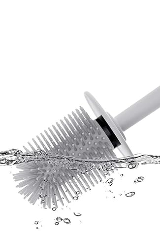 Image of Toilet Brush and Holder Set - Soft Toilet Brush Bathroom Cleaning Brushes Toilet Bowl Cleaner Set.