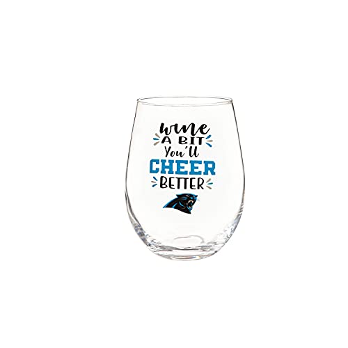 Team Sports America Carolina Panthers, 17Oz Boxed Stemless Wine Glass #TOP9