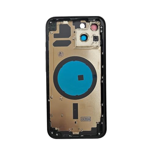 Chassis arriere en verre et coque noire compatible iPhone 13 sans logo Smartex - 2