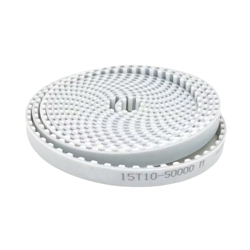 Correa de distribución abierta T10 en color blanco con un ancho de 10mm y longitud de 25 metros