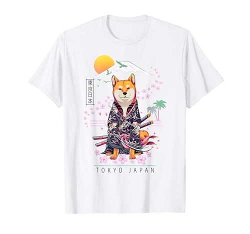 Shiba Inu | Japanese Aesthetic | Kirschblüten Japan T-Shirt