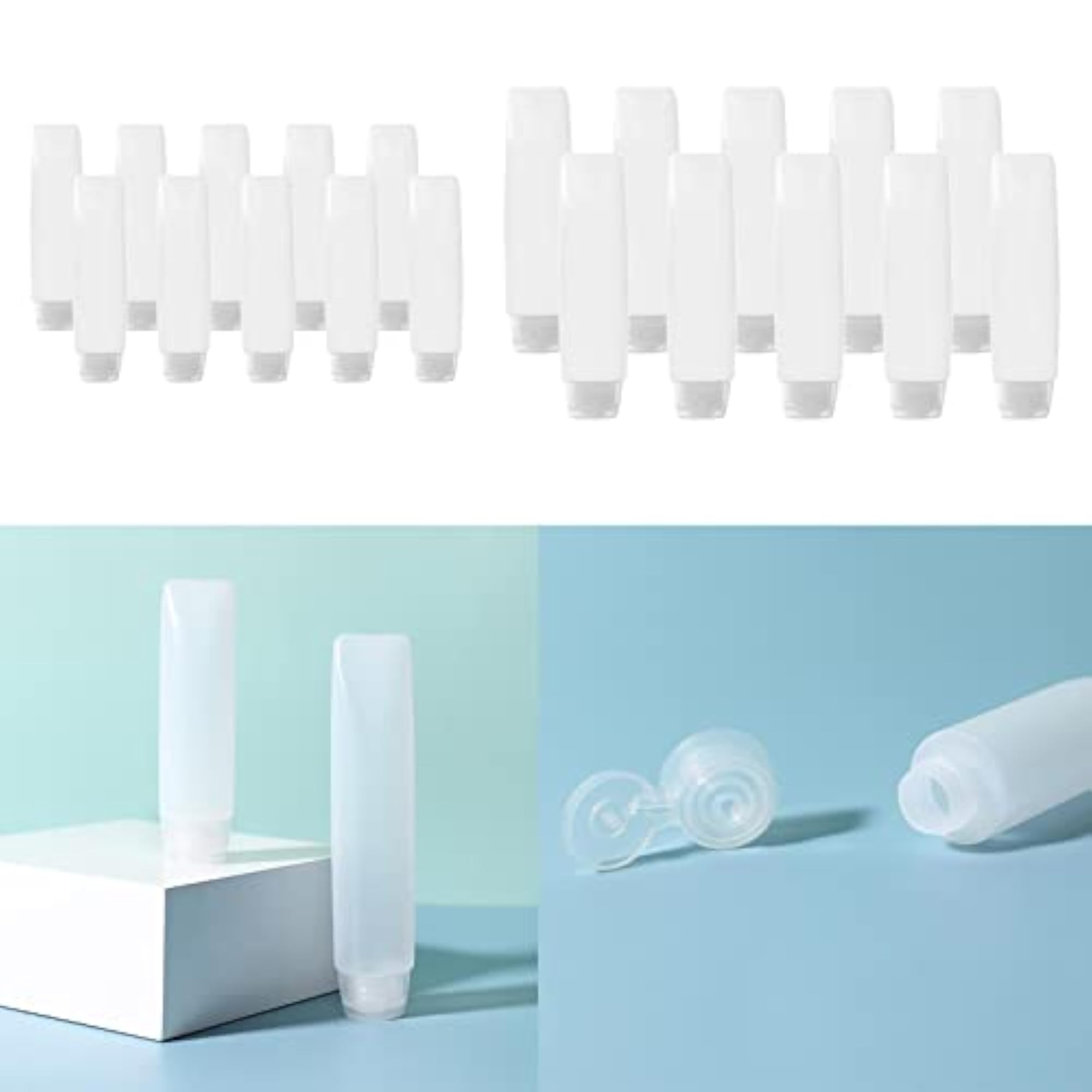 10pieces Clear Squeeze Soft Tubes for Cosmetic Shampoo