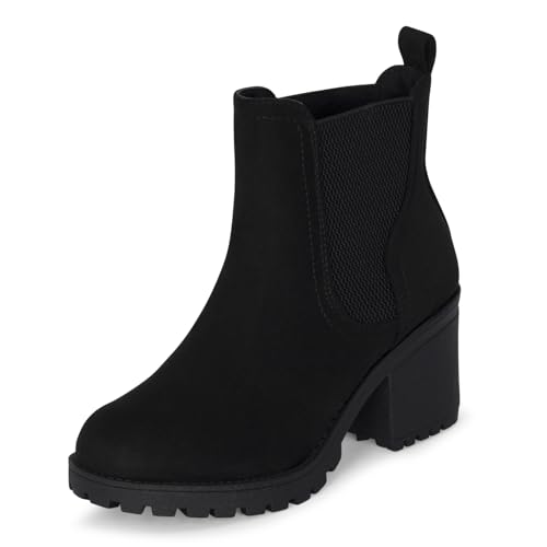 STYLISH S ABBY - Women's Platform Chelsea Ankle Boots Chunky Block Heel Lug Sole